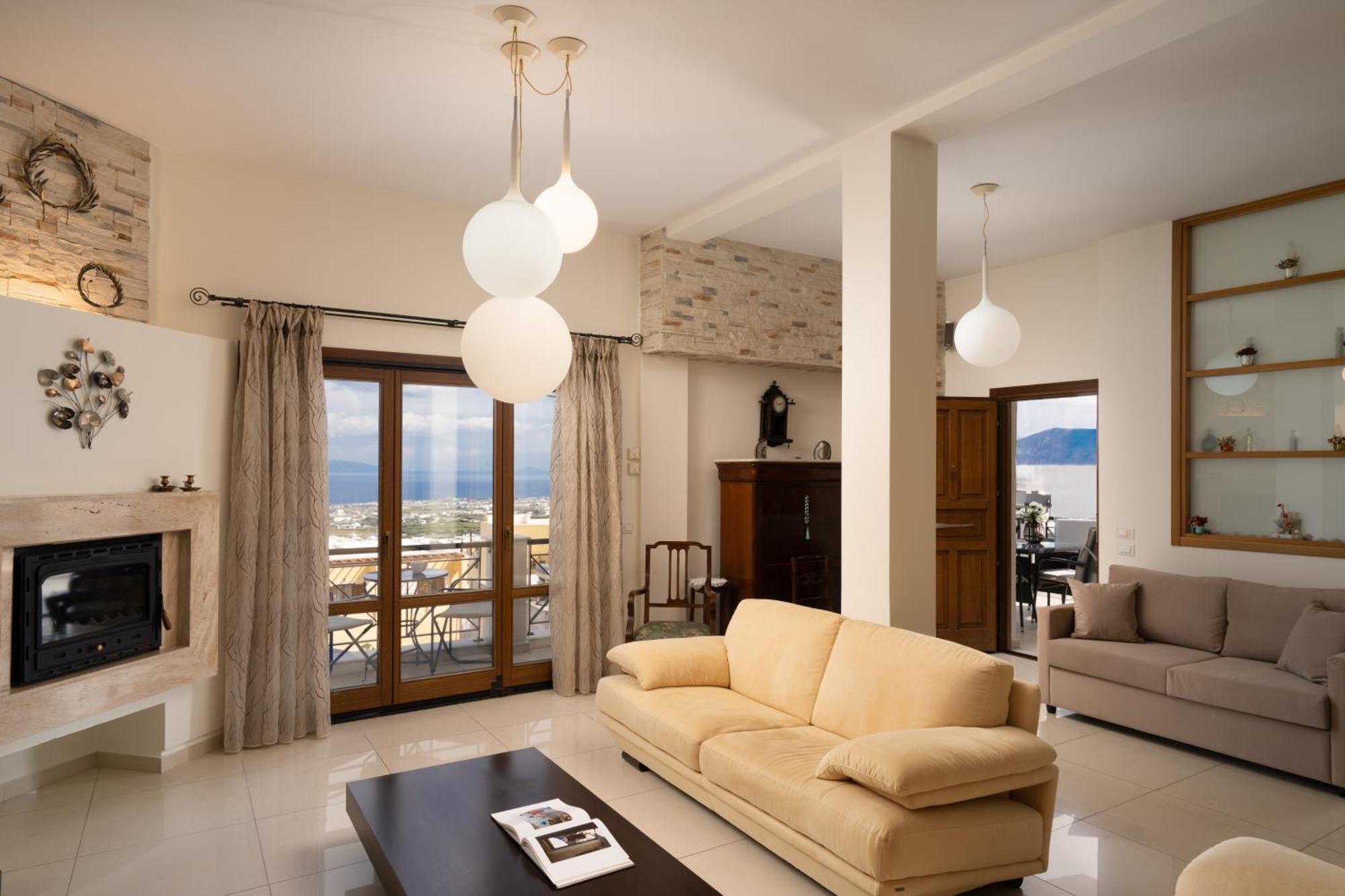 Central Seaview Heven Apartment In Fira  Exterior foto